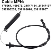 Hipa 532169676 Deck Clutch Cable for Craftsman 917270750 Lawn Tractor Husqvarna LT1000 LT2000 LT16542 42 inch Riding Lawn Mower Replaces 169676 175067